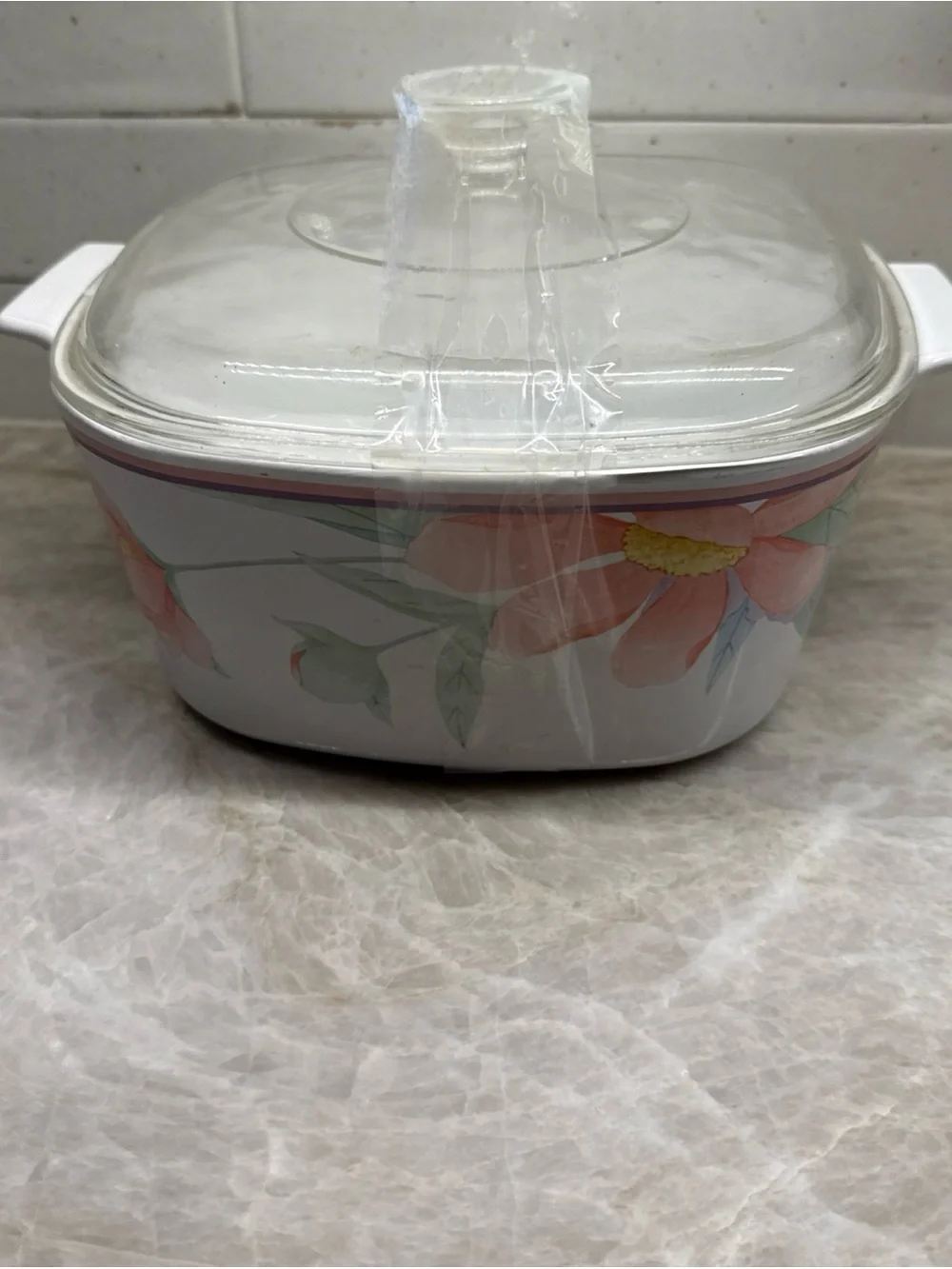 Corning Ware Baking Dish with Lid 3L peony
